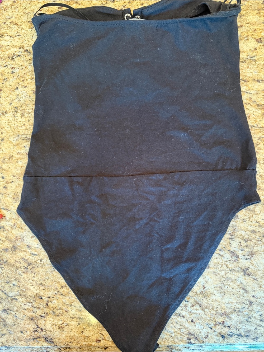 Forever 21 Black Strapless Lace-Up Bodysuit - Picture 2 of 3